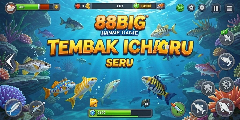 Tampilan gameplay seru di 88BIG saat menembak ikan.