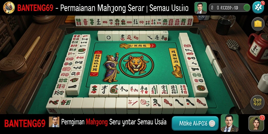 Screenshot BANTENG69 menunjukkan permainan Mahjong yang seru dan penuh warna.