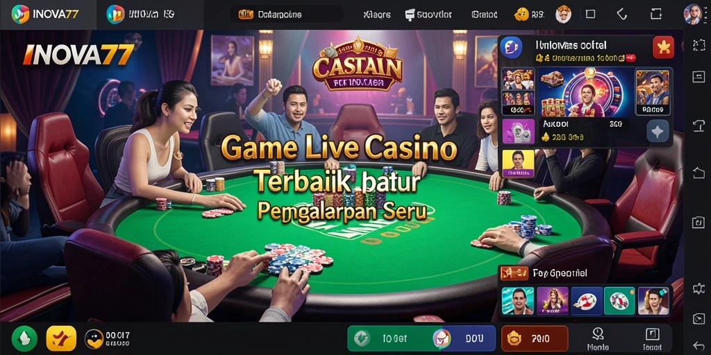 Tampilan gameplay Live Casino yang menarik dan mendebarkan.