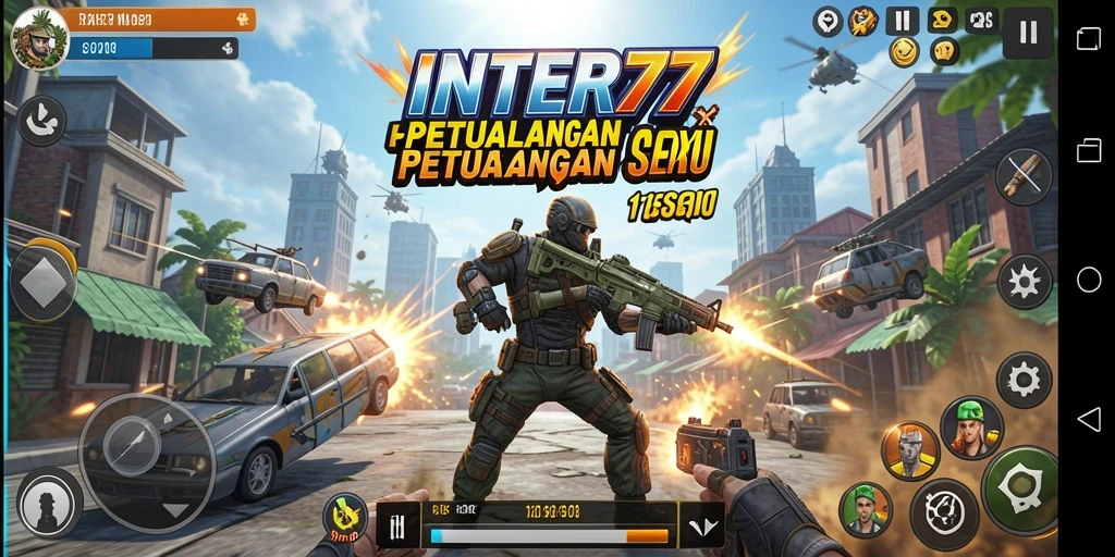 Tampilan gameplay menakjubkan dari INTER77 penuh aksi.