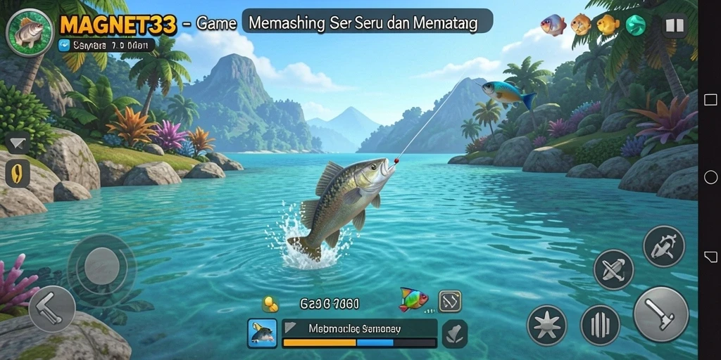 Tampilan gameplay MAGNET33 yang seru saat menangkap ikan.