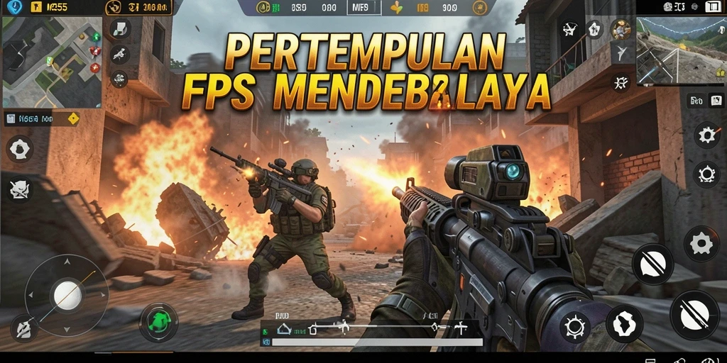 Gameplay mendebarkan dari game FPS ME355 dengan aksi intens.