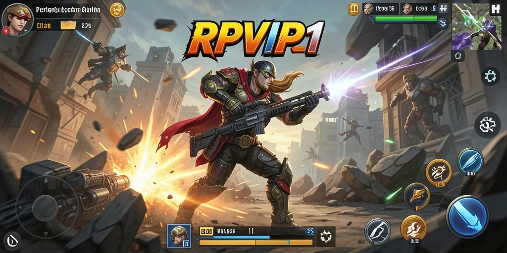 Screenshot RPVIP1 menampilkan aksi pertempuran seru dan grafis yang menakjubkan.