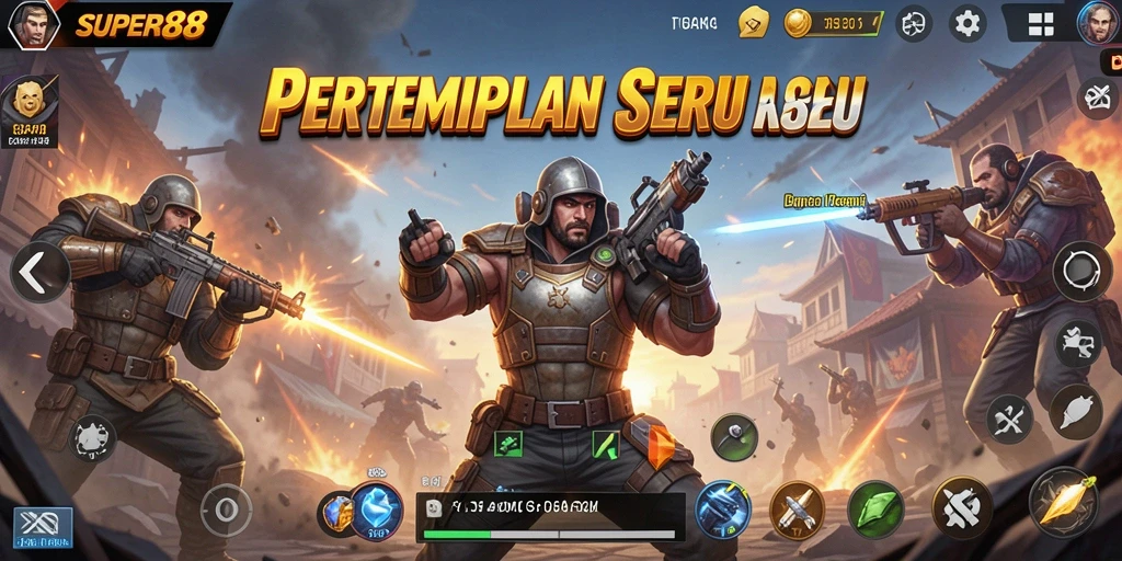 Gameplay mendebarkan dalam pertempuran Battle Royale.